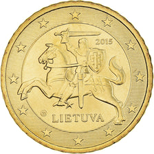 Lithuania, 50 Euro Cent, 2015, MS(64), Brass