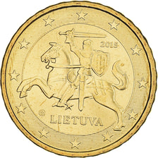Litwa, 10 Euro Cent, 2015, MS(63), Nordic gold
