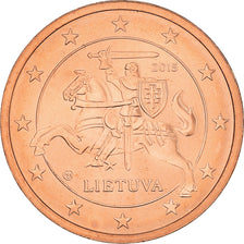Lithuania, 2 Euro Cent, 2015, MS(65-70), Copper Plated Steel, KM:New