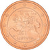 Lithuania, 2 Euro Cent, 2015, MS(65-70), Copper Plated Steel, KM:New