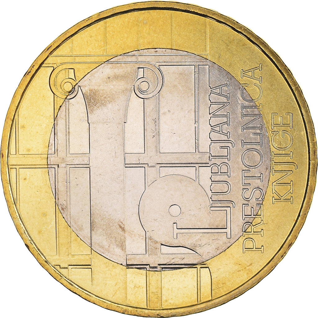 Slovenia, 3 Euro, Ljubljana capitale mondiale du livre, 2010, SPL-