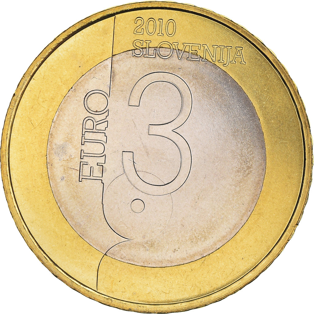 Slovenia, 3 Euro, Ljubljana capitale mondiale du livre, 2010, SPL-