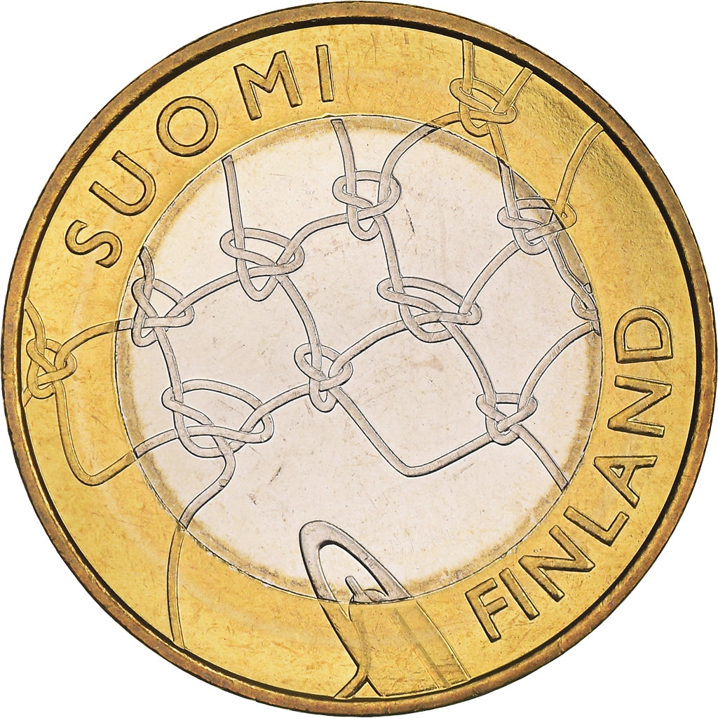 Finland, 5 Euro, Province d'Åland, 2011, Vantaa, MS(60-62), Bi-Metallic, KM:177