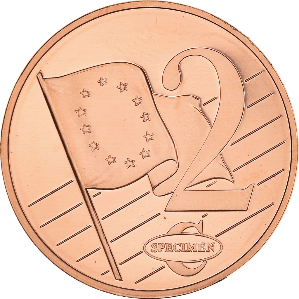 Monaco, 2 Euro Cent, 2005, unofficial private coin, FDC, Copper Plated Steel