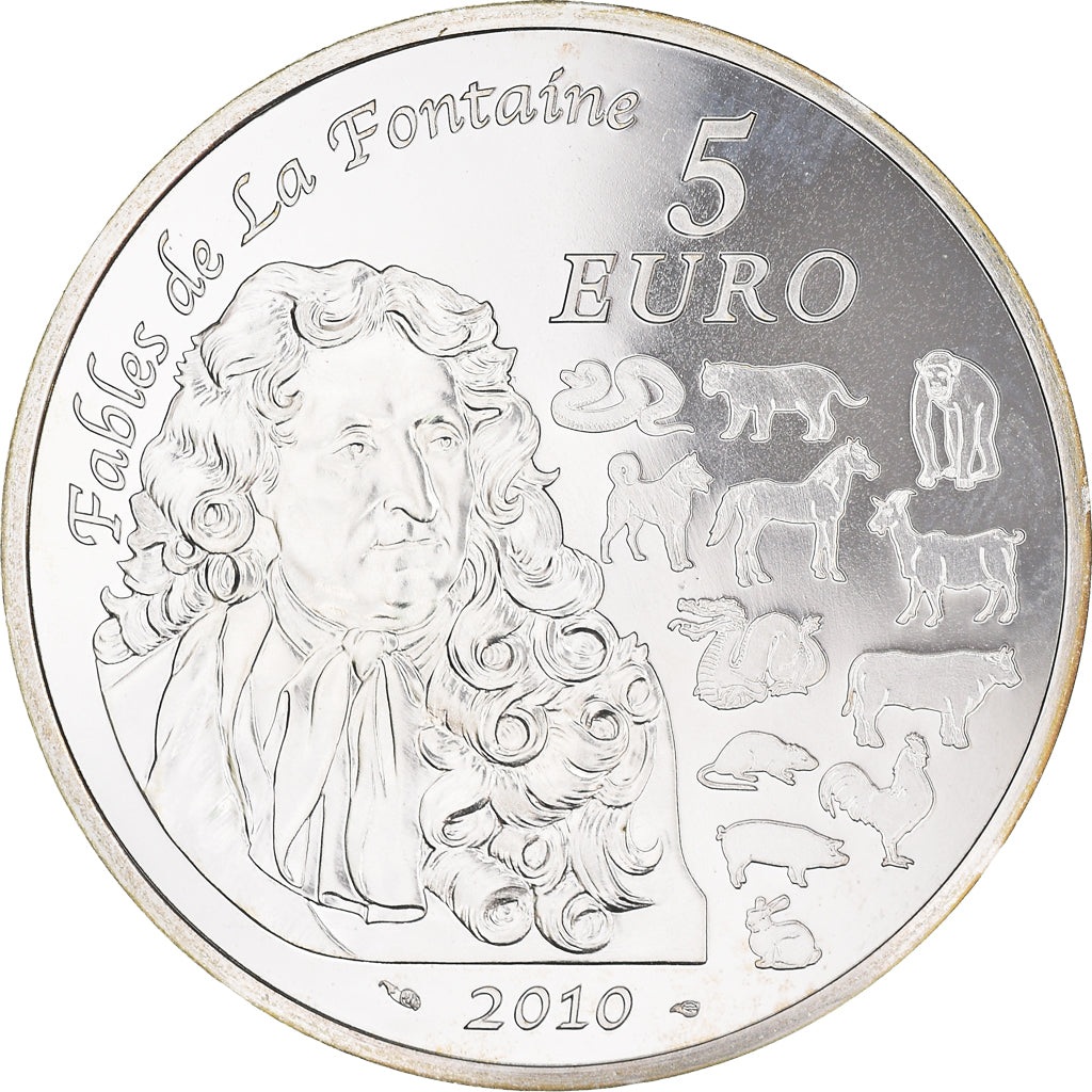 France, 5 Euro, Année du Tigre, 2010, Paris, BE, SPL, Argent, KM:1715