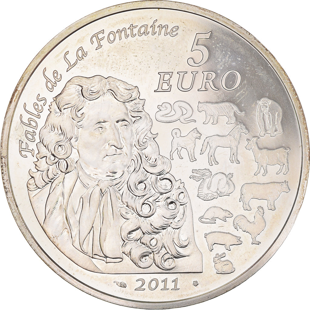 France, 5 Euro, 2011, Paris, BE, MS(65-70), Silver, KM:1833