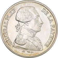 Francia, medalla, Révolution Française, Marquis de La Fayette, 1981, SC, Plata