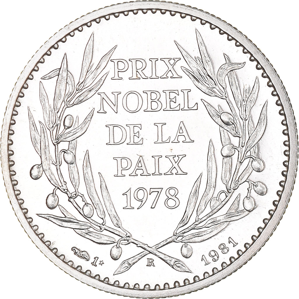 France, Médaille, Anouar el-Sadate, Prix Nobel de la Paix, History, FDC, Argent