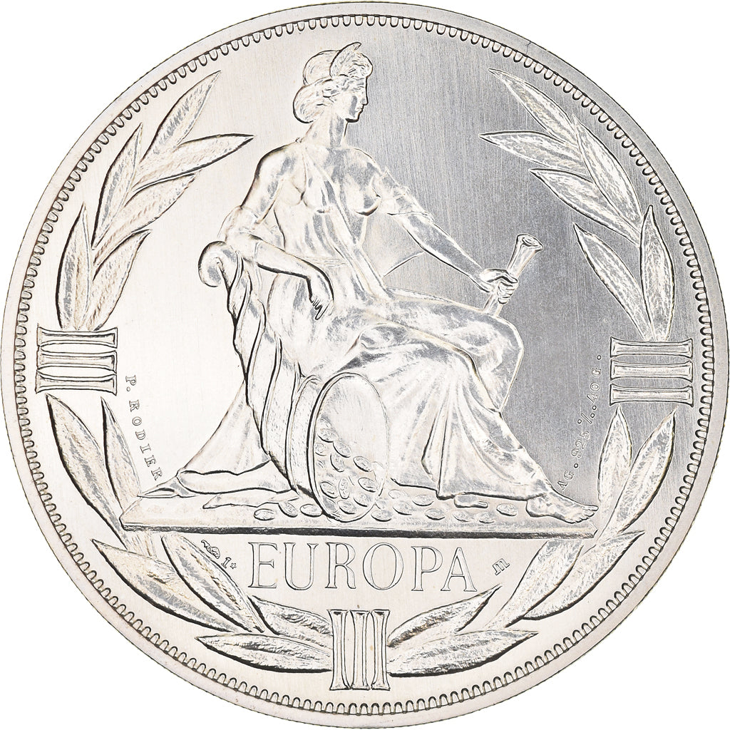 França, Medal, Ecu Euro, EUROPA, 1983, Rodier, MS(65-70), Prata