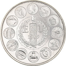 França, Medal, Ecu Europa, Marianne, 1989, Rodier, MS(65-70), Prata