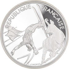 Moneda, Francia, JO Albertville 92, 100 Francs, 1990, FDC, Plata, KM:983