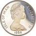 Moneda, Isla de Man, Elizabeth II, Crown, 1984, Pobjoy Mint, Proof, SC+, Plata