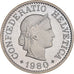 Coin, Switzerland, 10 Rappen, 1980, Bern, Proof, MS(65-70), Copper-nickel, KM:27