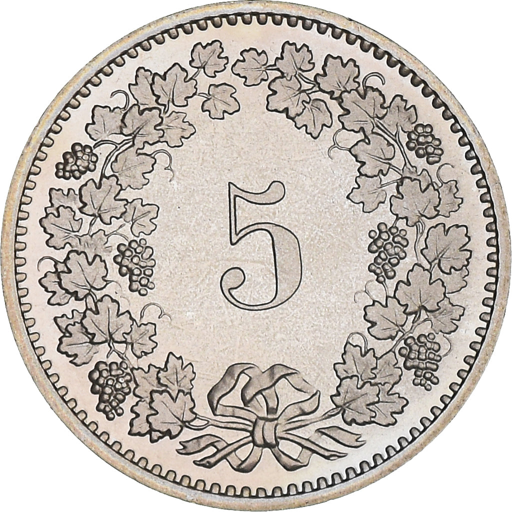 Coin, Switzerland, 5 Rappen, 1980, Bern, Proof, MS(65-70), Copper-nickel, KM:26