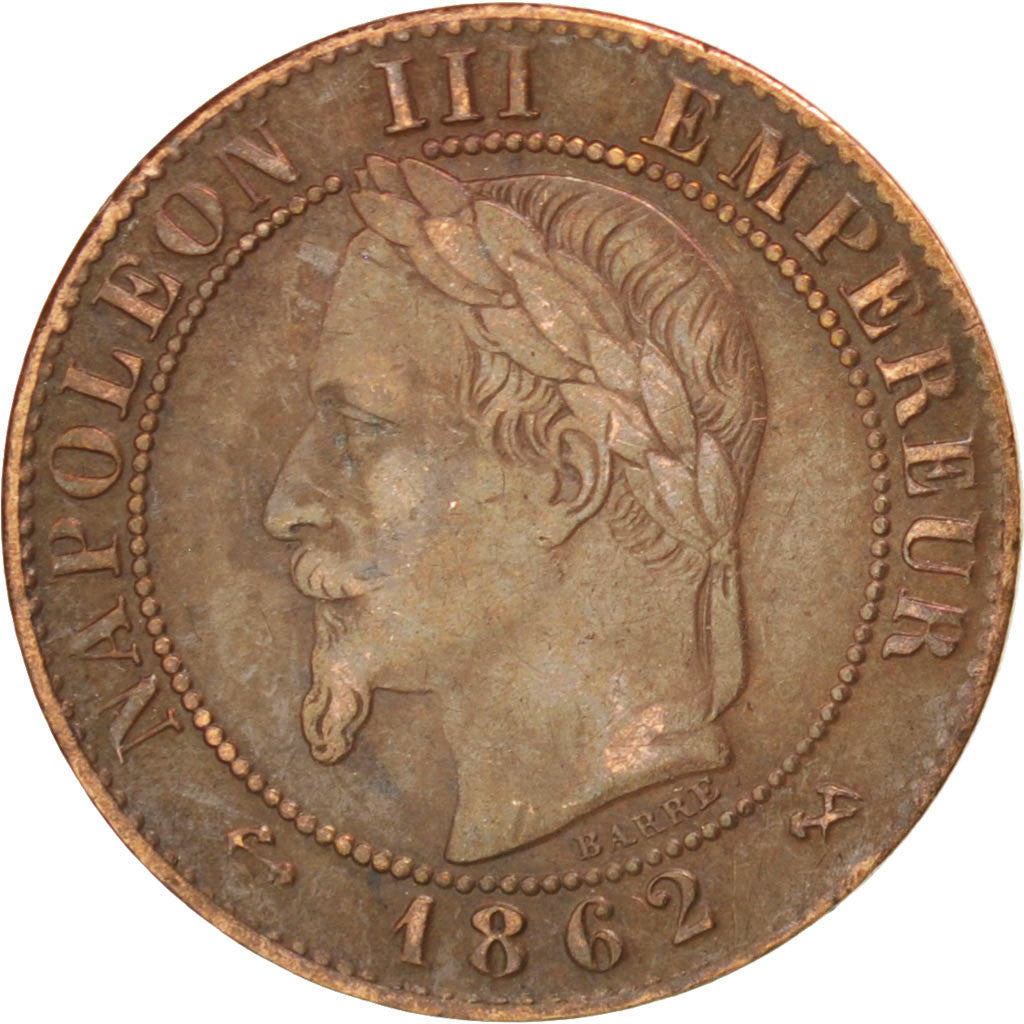 Coin, France, Napoleon III, Napoléon III, Centime, 1862, Bordeaux, EF(40-45)