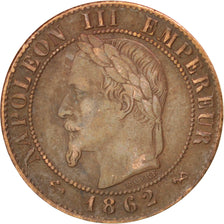 Coin, France, Napoleon III, Napoléon III, Centime, 1862, Bordeaux, EF(40-45)