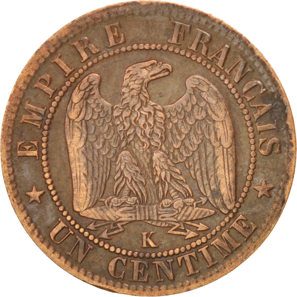 Coin, France, Napoleon III, Napoléon III, Centime, 1862, Bordeaux, EF(40-45)