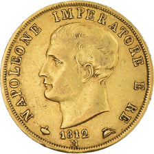 Monnaie, États italiens, KINGDOM OF NAPOLEON, Napoleon I, 40 Lire, 1812, Milan