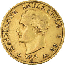 Moneta, DEPARTAMENTY WŁOSKIE, KINGDOM OF NAPOLEON, Napoleon I, 40 Lire, 1812
