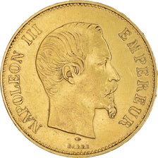 Coin, France, Napoleon III, 100 Francs, 1857, Paris, EF(40-45), Gold, KM:786.1