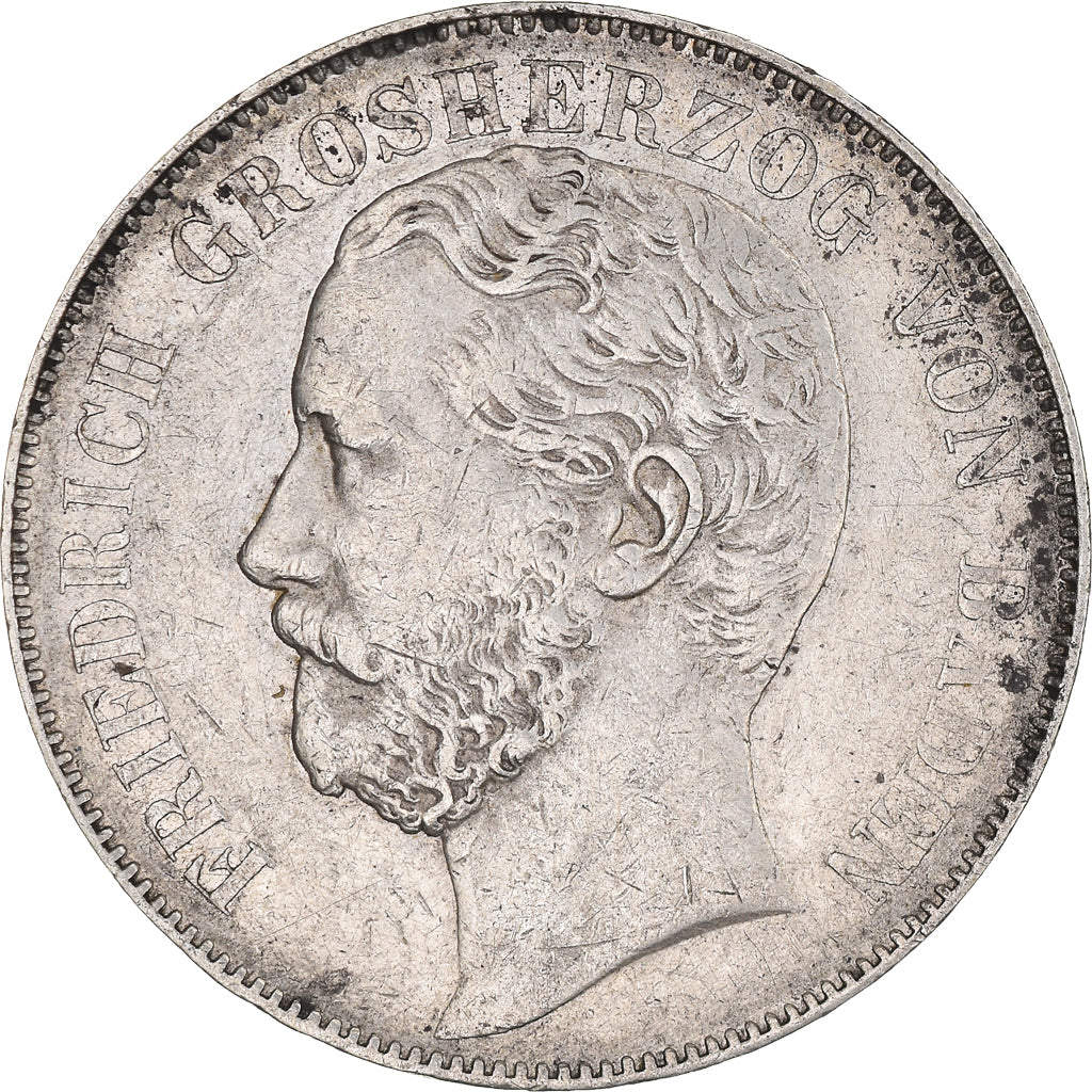 Moneta, Stati tedeschi, BADEN, Friedrich I, Thaler, Vereinsthaler, 1869, BB