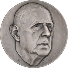 France, Medal, French Fifth Republic, History, Charles de Gaulle, MS(64), Silver