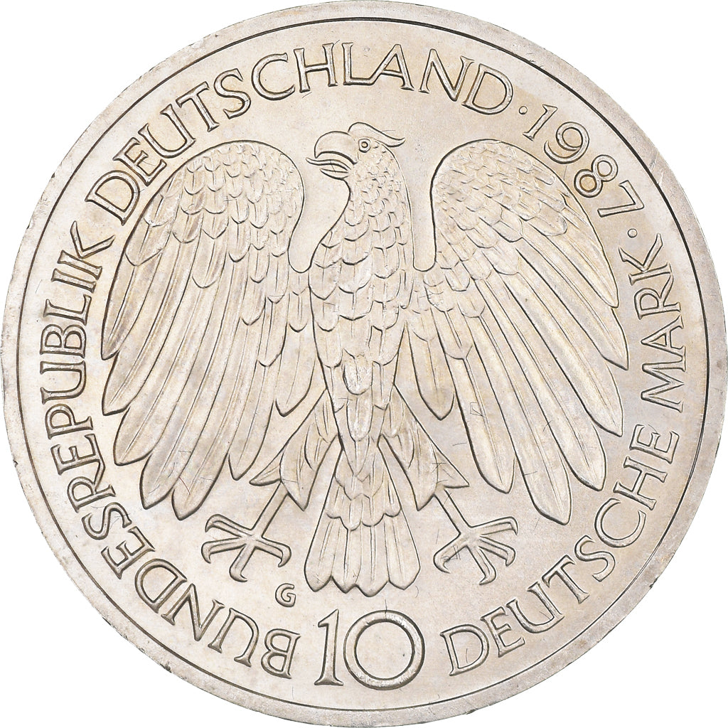 Moeda, ALEMANHA - REPÚBLICA FEDERAL, 10 Mark, 1987, Karlsruhe, Germany, MS(63)