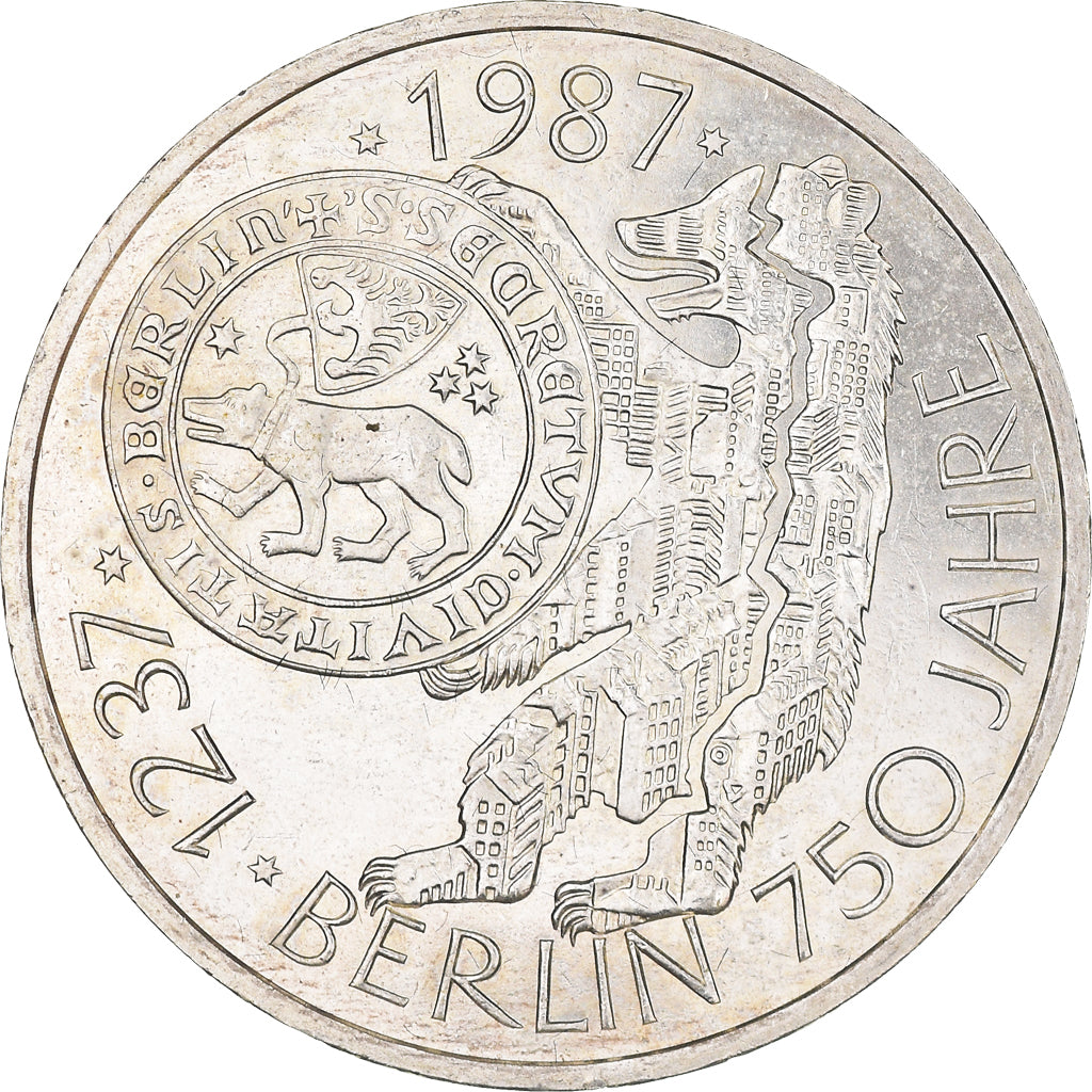 Coin, GERMANY - FEDERAL REPUBLIC, 10 Mark, 1987, Hamburg, Germany, MS(60-62)