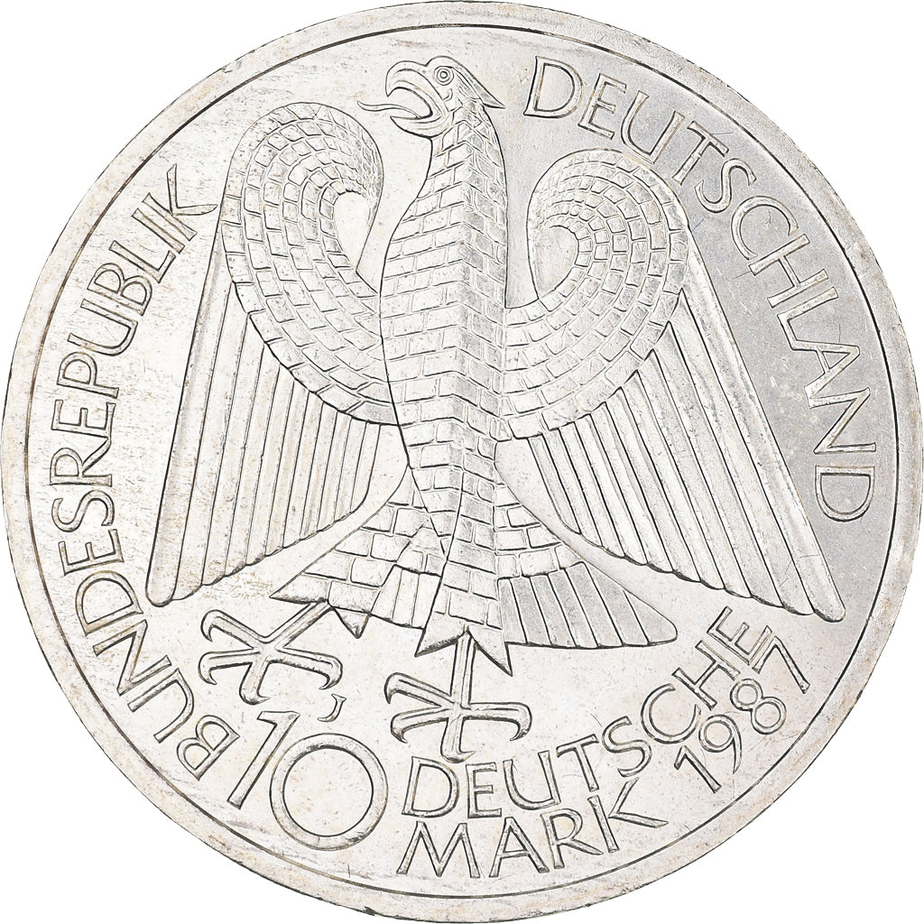 Coin, GERMANY - FEDERAL REPUBLIC, 10 Mark, 1987, Hamburg, Germany, MS(60-62)