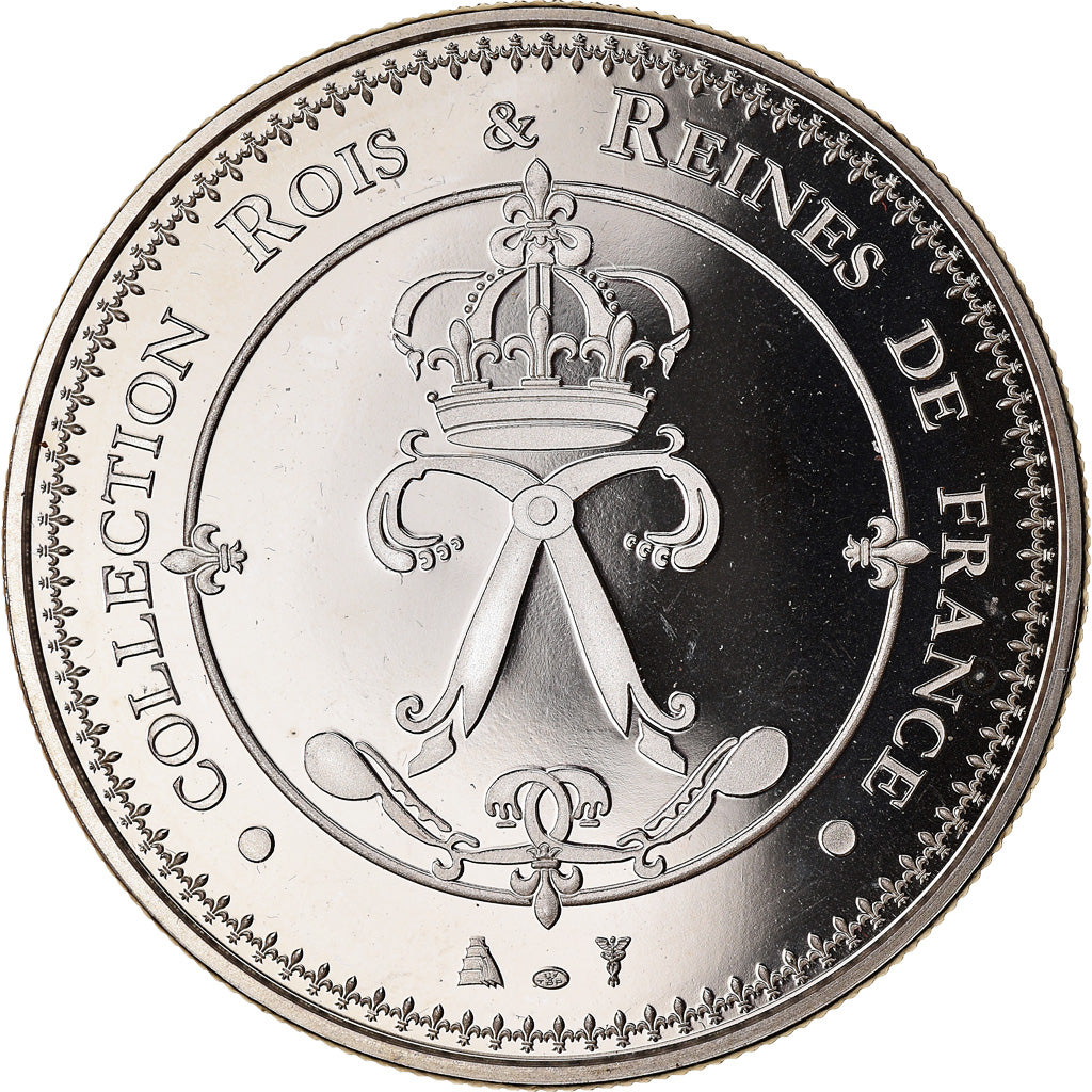 France, Medal, Les Rois de France, Louis XI, History, MS(65-70), Copper-nickel