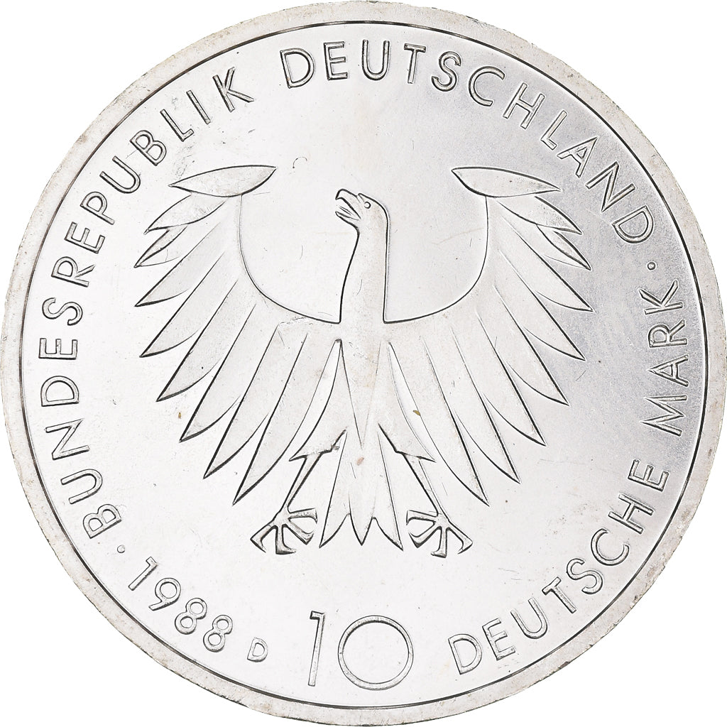 Coin, GERMANY - FEDERAL REPUBLIC, 10 Mark, 1988, Munich, Germany, MS(63)