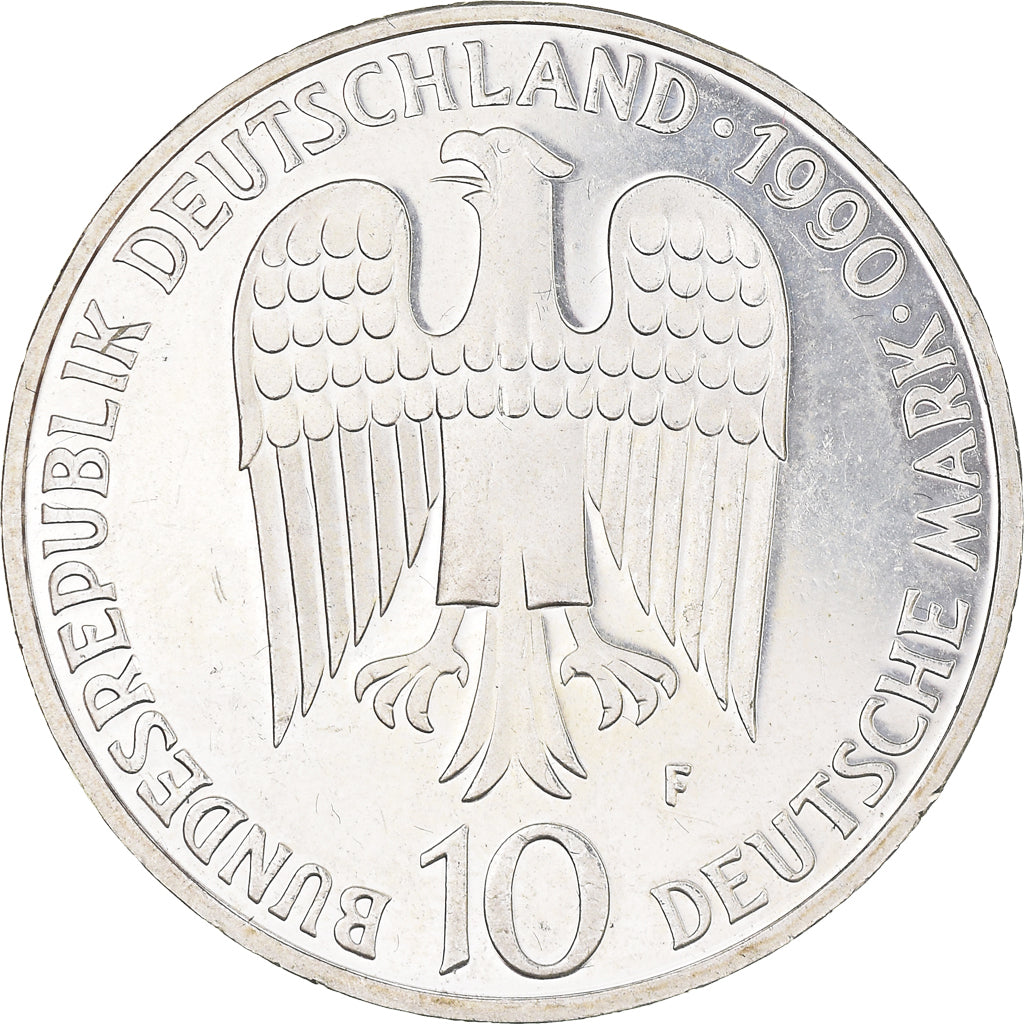 Coin, GERMANY - FEDERAL REPUBLIC, 10 Mark, 1990, Stuttgart, Germany, MS(63)