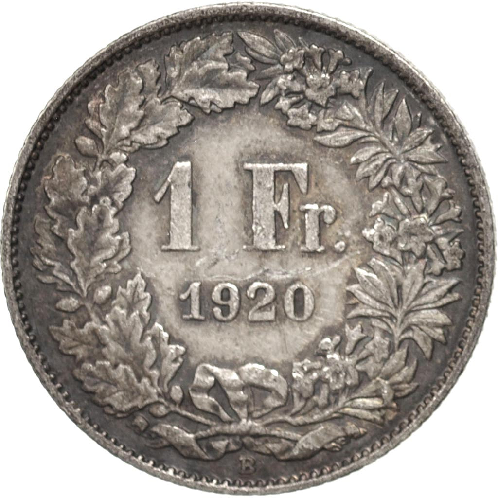 Moneta, Svizzera, Franc, 1920, Bern, BB+, Argento, KM:24
