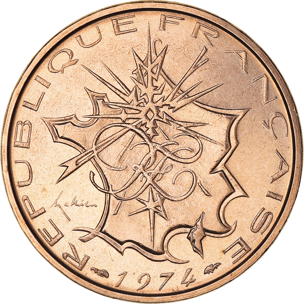 Coin, France, Mathieu, 10 Francs, 1974, Paris, FDC, MS(65-70), Nickel-brass