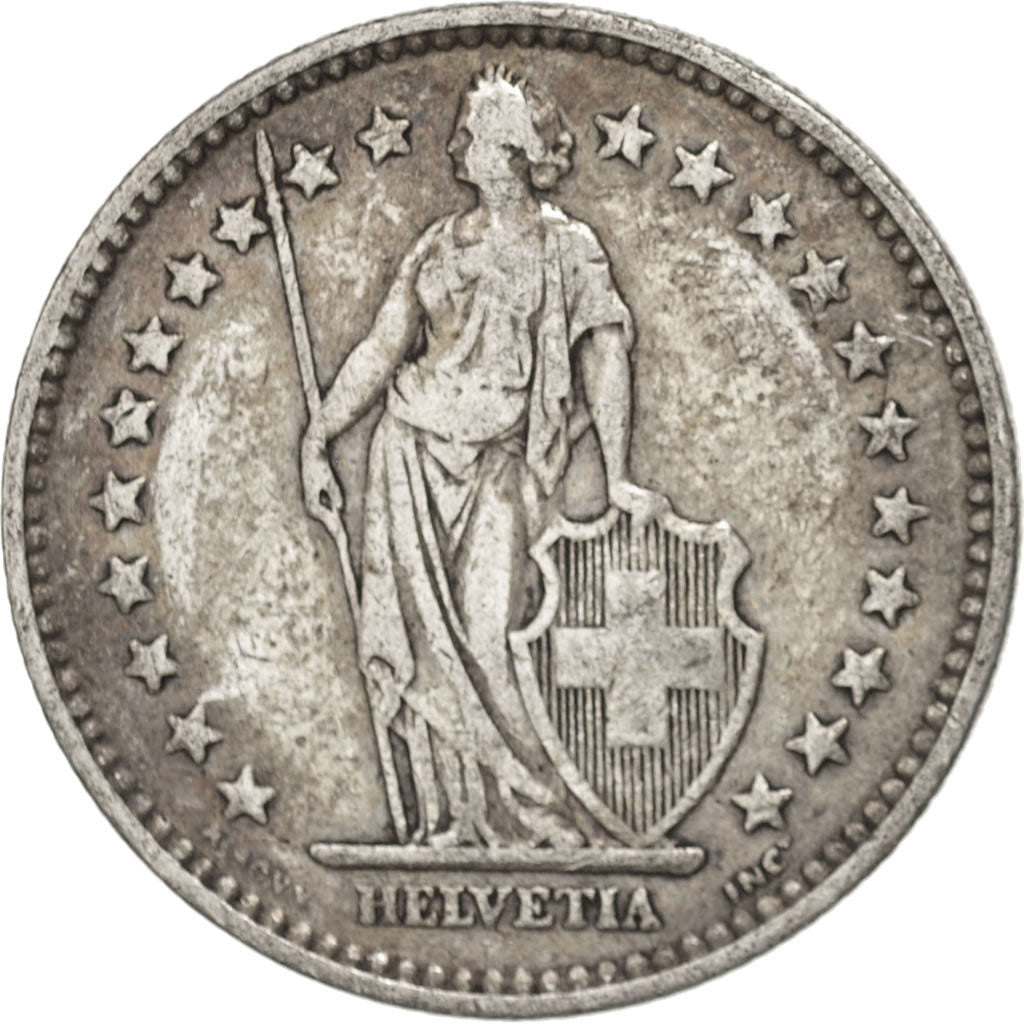 Coin, Switzerland, 2 Francs, 1914, Bern, EF(40-45), Silver, KM:21