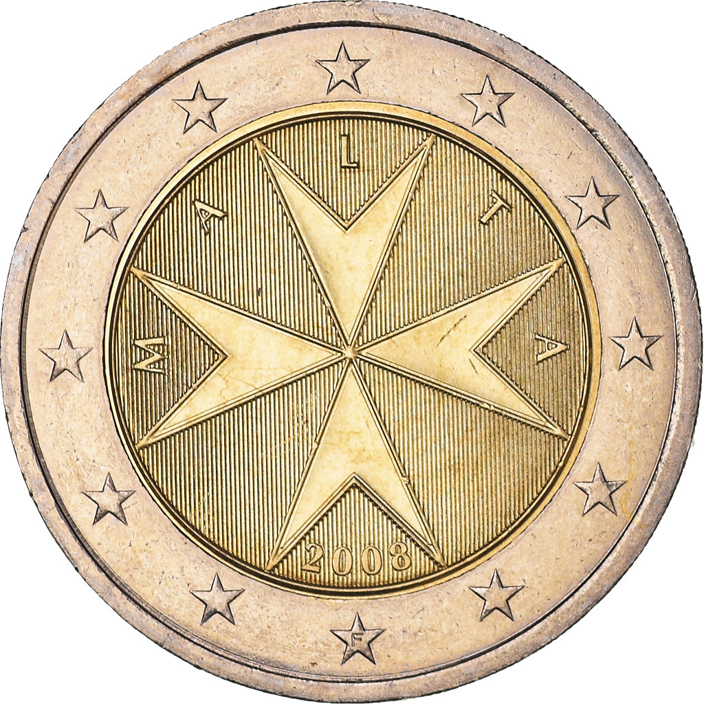 Malta, 2 Euro, 2008, Paris, MS(63), Bi-Metallic, KM:132