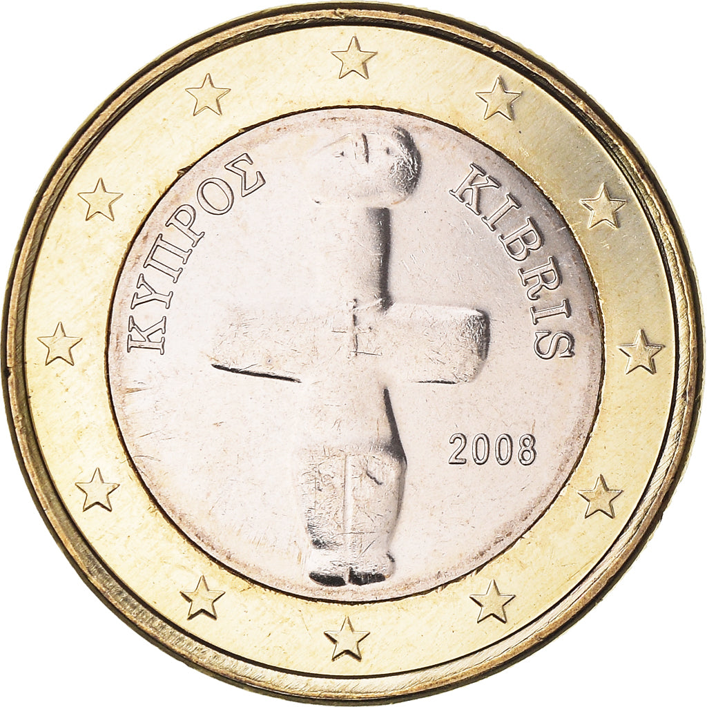 Chipre, Euro, 2008, SC+, Bimetálico, KM:84