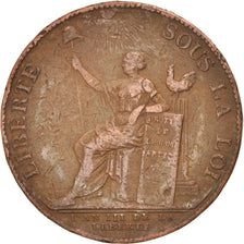 FRANCE, 2 Sols, 1791, KM #Tn23, VF(30-35), Bronze, Brandon #217, 18.89