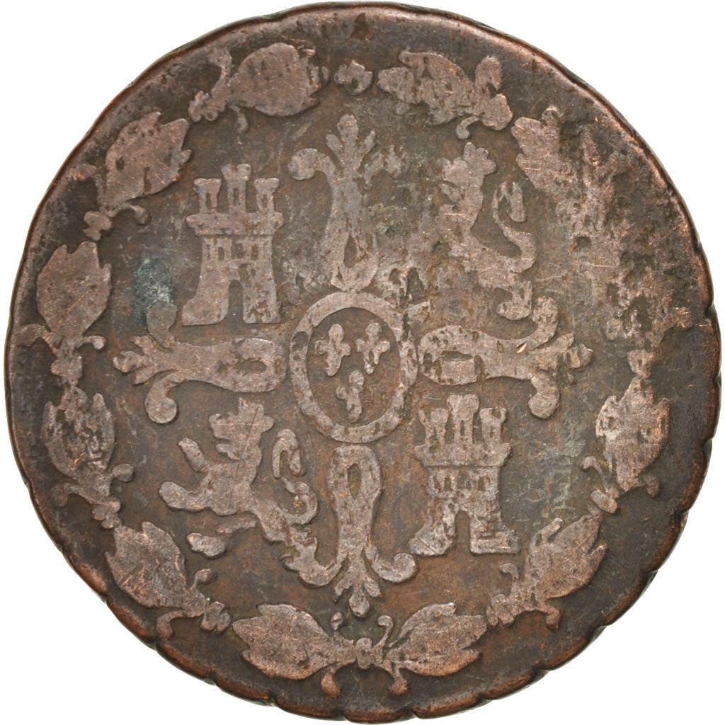SPAIN, 8 Maravedis, 1787, Segovia, KM #408.2, VG(8-10), Copper, 11.30
