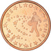Słowenia, 5 Euro Cent, "The Sower" sowing stars, 2007, MS(63), Miedź