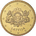 Lettonie, 50 Euro Cent, large coat of arms of the Republic, 2014, SPL, Or