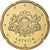 Letonia, 20 Euro Cent, large coat of arms of the Republic, 2014, SC, Nordic gold