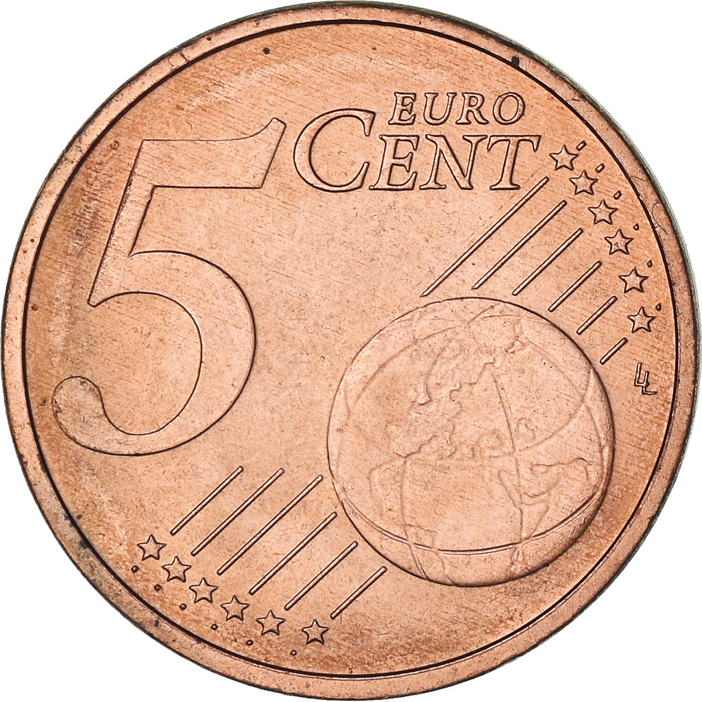 Letónia, 5 Euro Cent, 2014, Stuttgart, EF(40-45), Aço Cromado a Cobre, KM:152