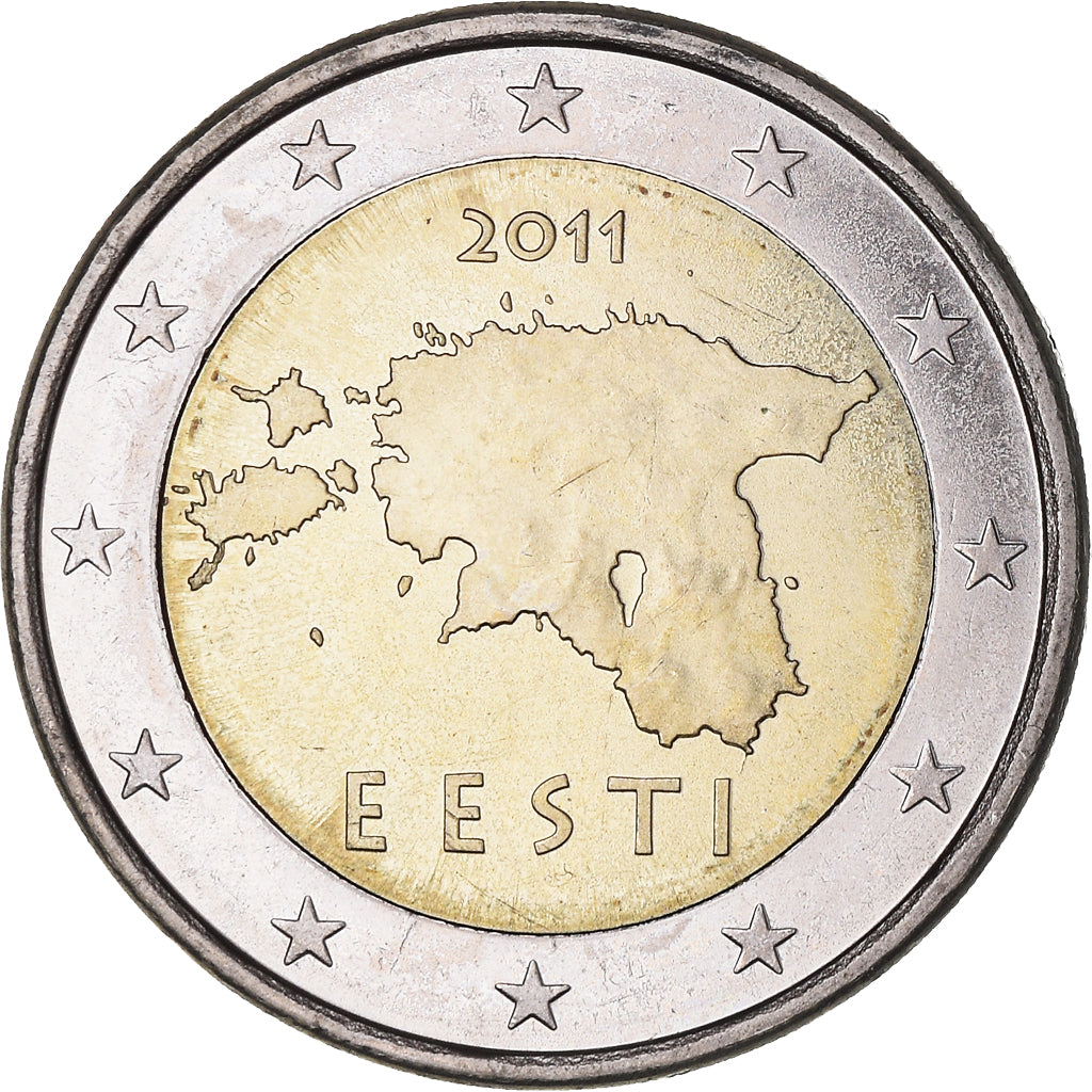 Estonia, 2 Euro, 2011, Vantaa, MS(63), Bi-Metallic, KM:68