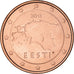 Estonia, 5 Euro Cent, 2011, Vantaa, SS, Copper Plated Steel, KM:63