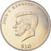 Moneta, Liberia, 10 Dollars, 2000, John F. Kennedy, FDC, Rame-nichel, KM:653