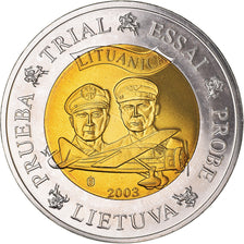 Lituânia, Fantasy euro patterns, 2 Euro, 2003, MS(63), Bimetálico