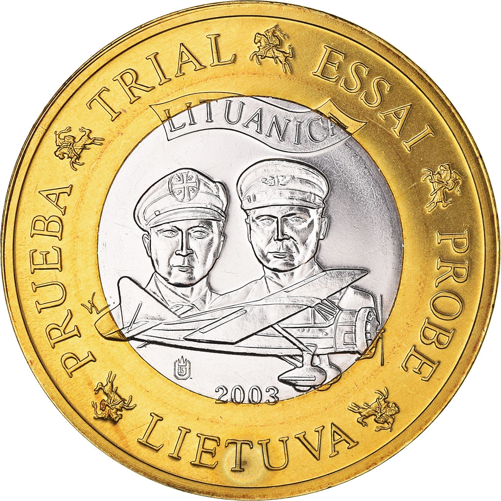 Litwa, Fantasy euro patterns, Euro, 2003, MS(64), Bimetaliczny