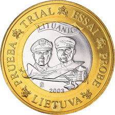 Litwa, Fantasy euro patterns, Euro, 2003, MS(64), Bimetaliczny