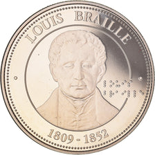 France, Médaille, Collection Panthéon, Louis Braille, Arts & Culture, FDC